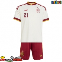Camisa de Futebol Espanha Mikel Oyarzabal #21 Equipamento Secundário Infantil Mundo 2026 Manga Curta (+ Calças curtas)